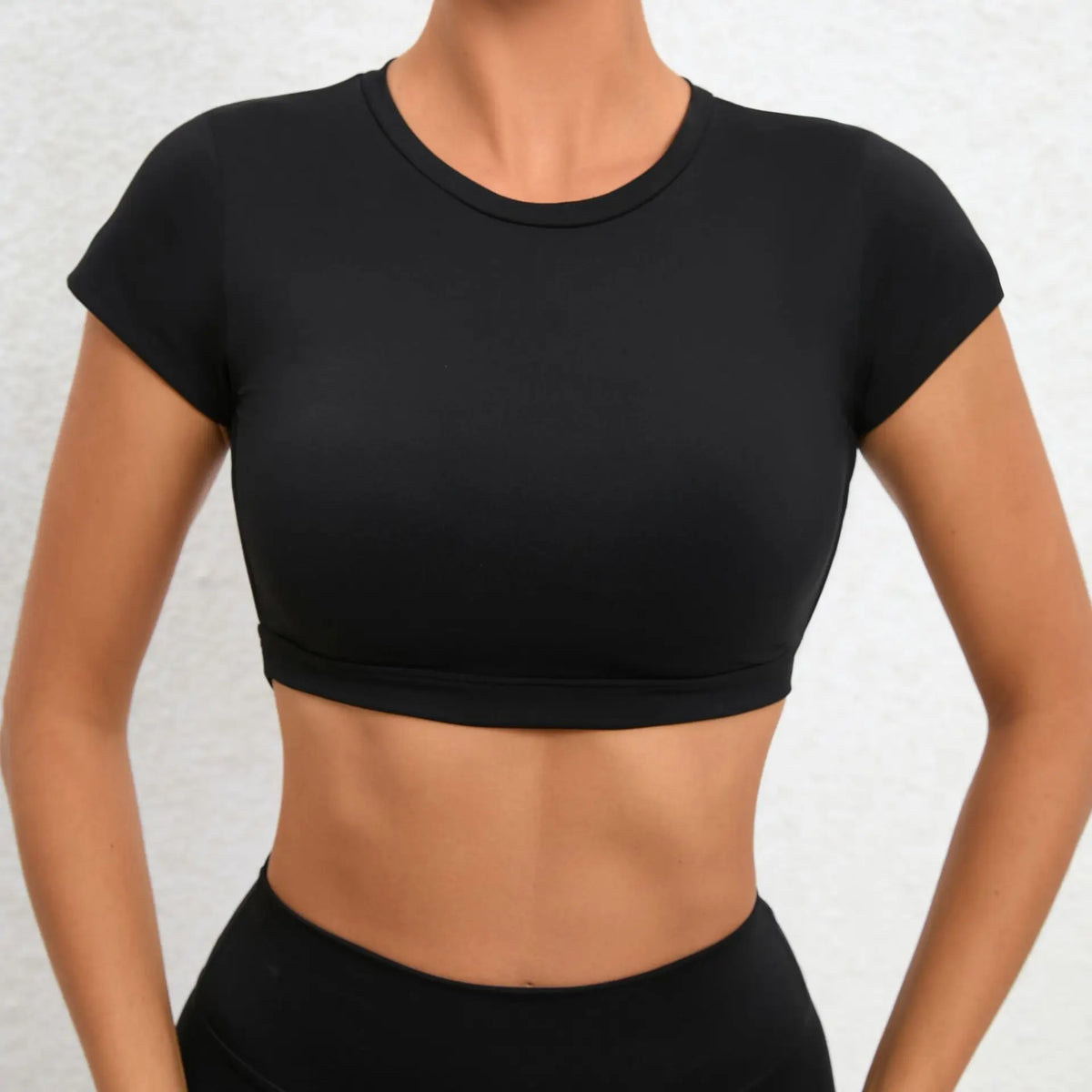 Women's Breathable Short-Sleeve Gym Crop Top, image 10 of 47