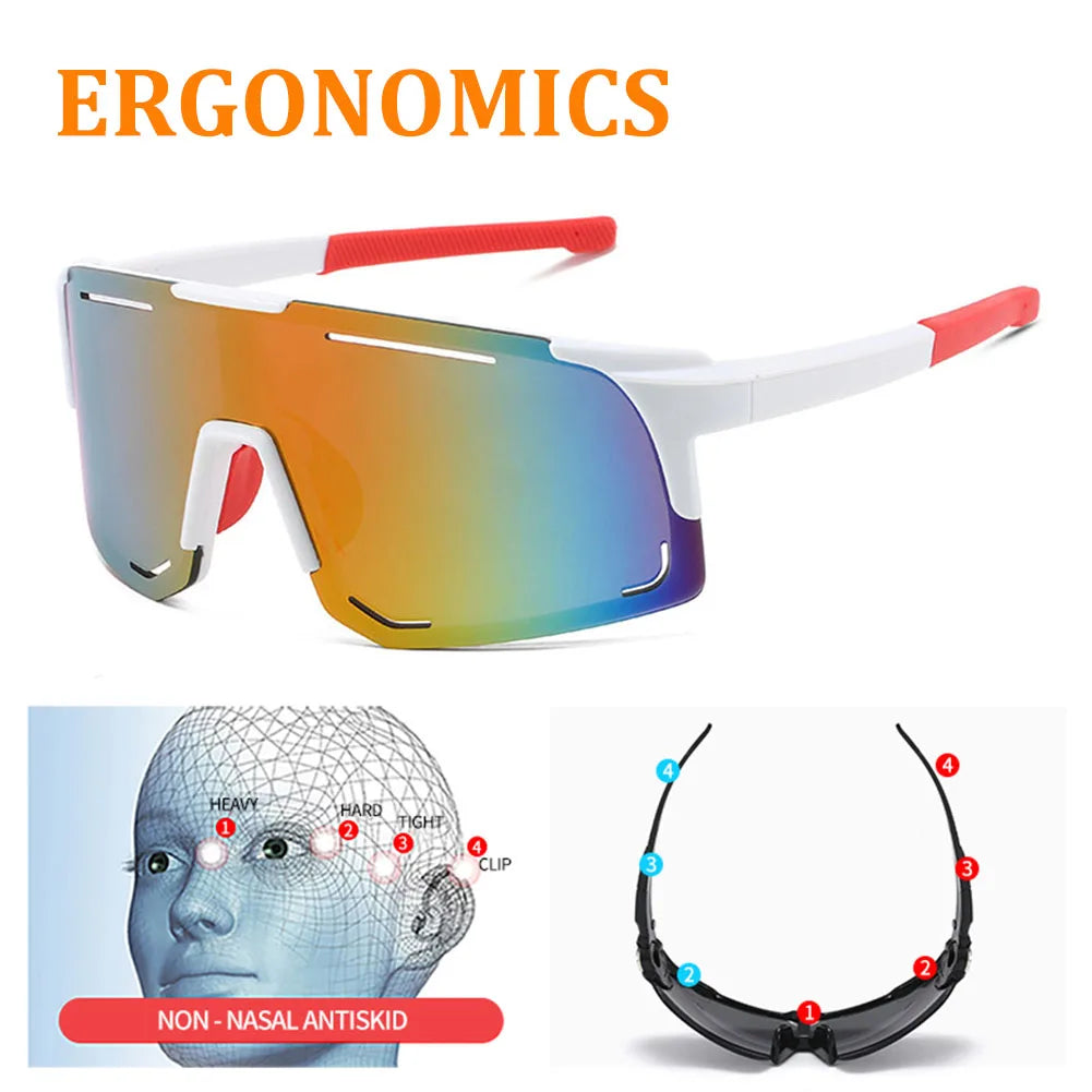 Polarized Cycling Sunglasses UV Protection Windproof Glasses Men