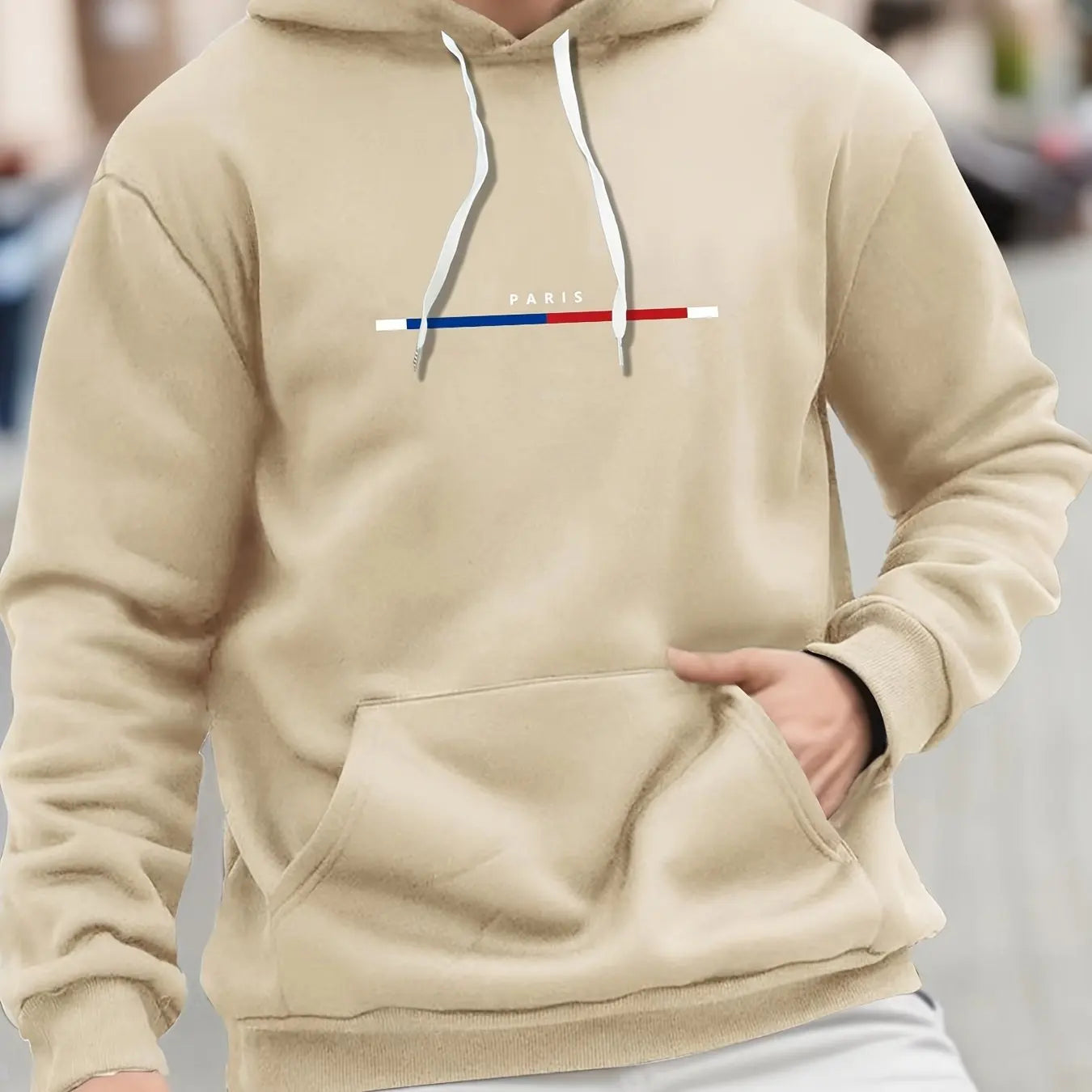 Paris Print Hoodies Tshirt Men Casual Autumn Winter