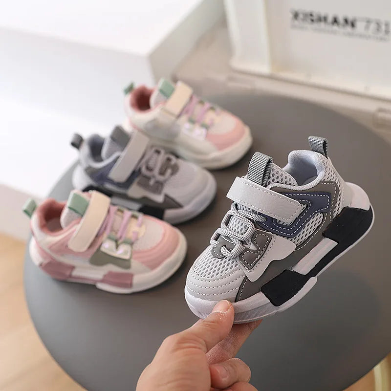 Kids' Soft-Sole Flexible Trainers, EU 21-30