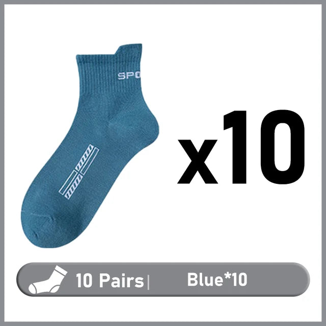 10/20Pairs High Quality Men's Socks Casual Breathable Cotton
