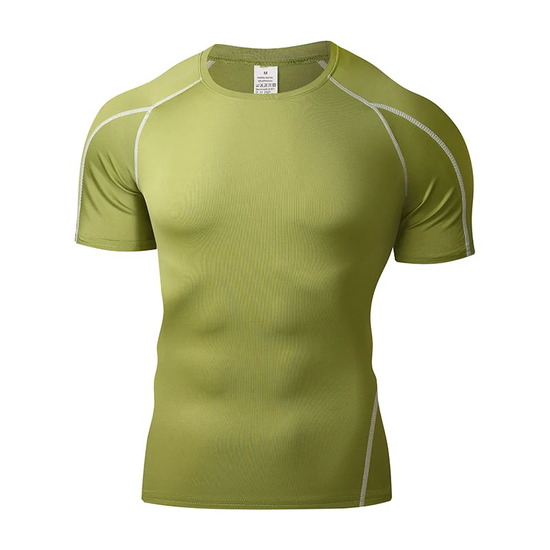 Summer Men Running T Shirt Sportswear Male Elastic