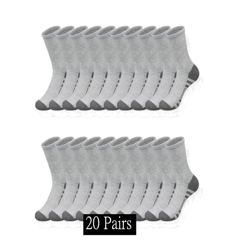 10/20/30 Pairs Men's Classic Crew Socks Unisex Sports