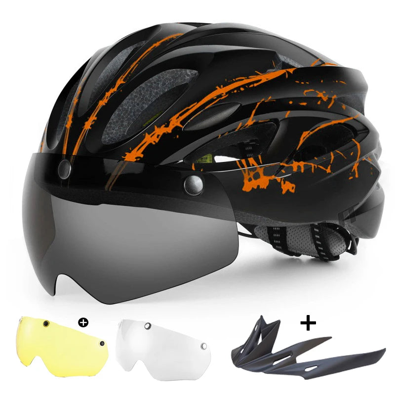 Lightweight Cycling Helmet with Goggles