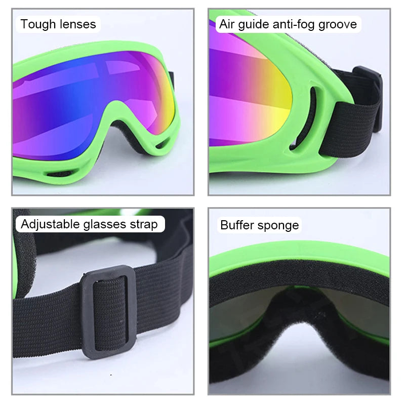 Skiing Goggles Cycling Motorcycle Windproof Goggles Anti-fog UV400