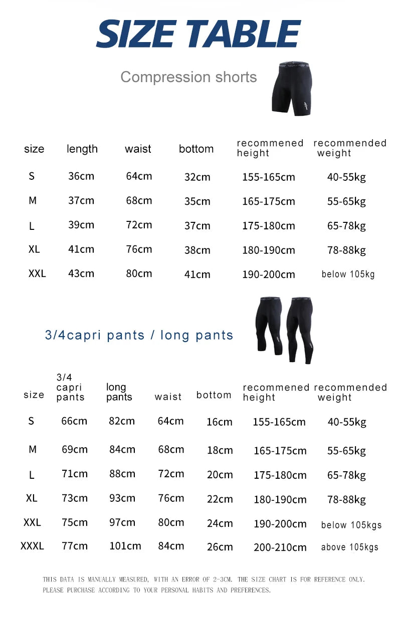 Mens Compression Pants Tights Cool Dry Leggings Sports