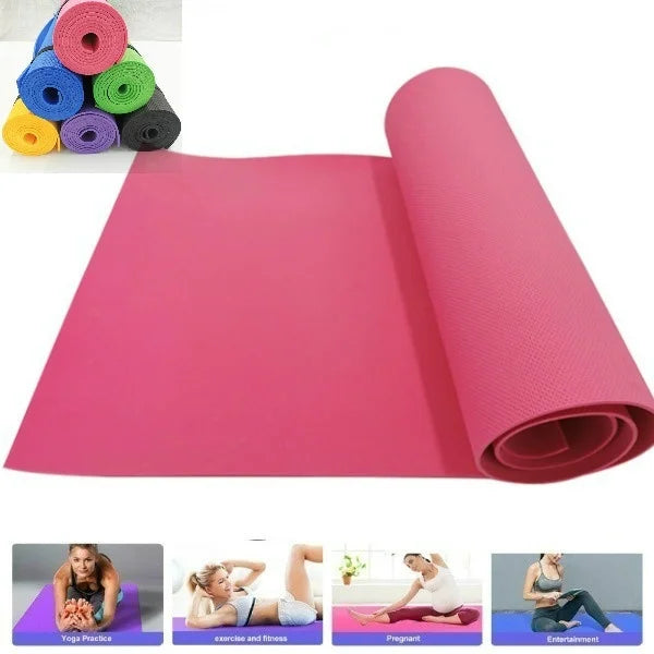 Non-Slip Yoga Mat, 4mm Thick, 173 x 61cm, image 7 of 16