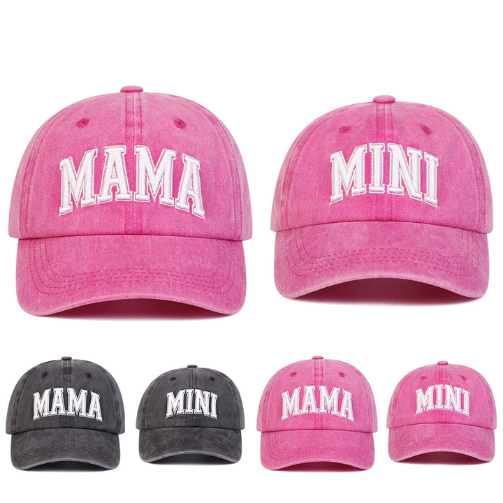 MAMA or MINI Embroidered Washed Baseball Cap