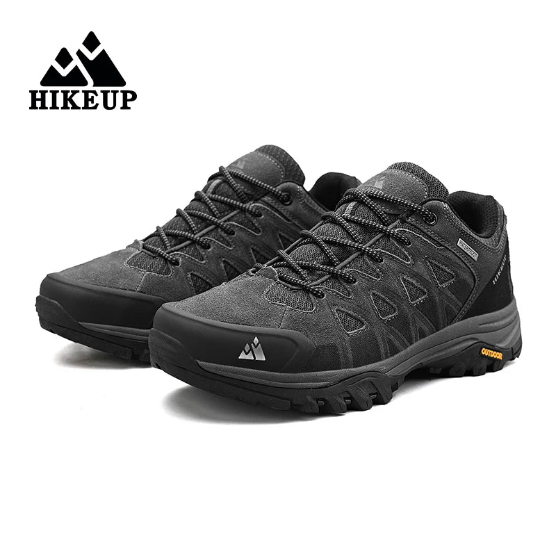 HIKEUP Men's Breathable Lace-Up Hiking Shoes