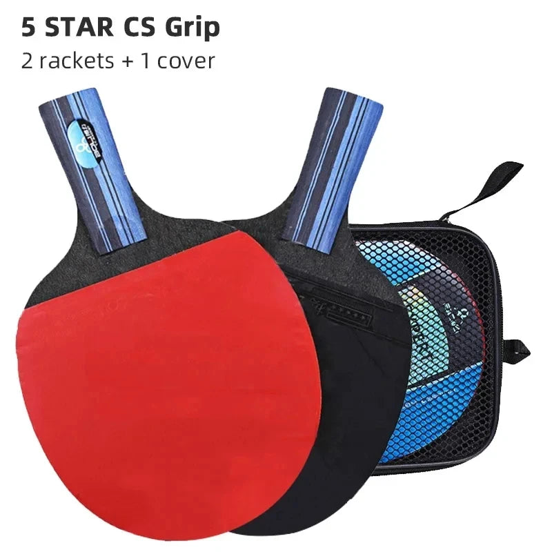 Table Tennis Bats, Set of 2 with Carry Bag