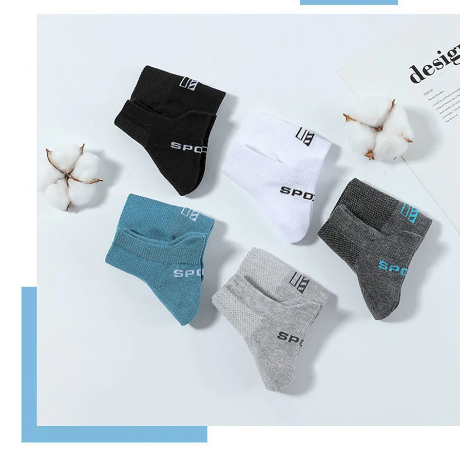 5/10 Pairs Cotton Men's Short Socks Crew Ankle