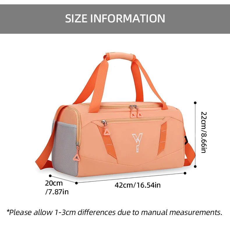 Women's Waterproof Gym Bag with Shoe Pocket