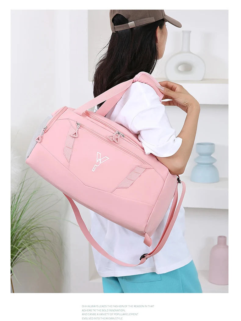 Women's Waterproof Gym Bag with Shoe Pocket