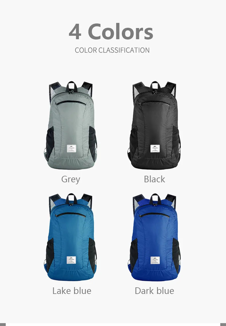 Naturehike Cloudy Goose 18L 22L Silicone Folding Backpack