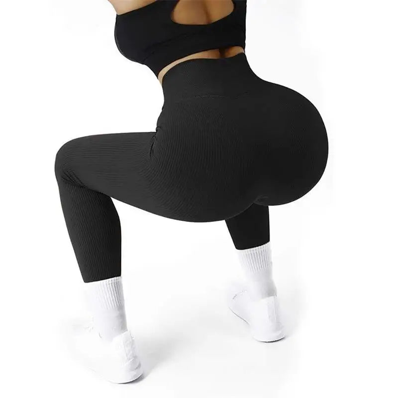 Women's High-Waisted Stretch Gym Leggings, image 7 of 17