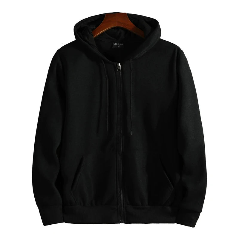 Zipper Hoodies Autumn Winter Men's New Long Sleeve