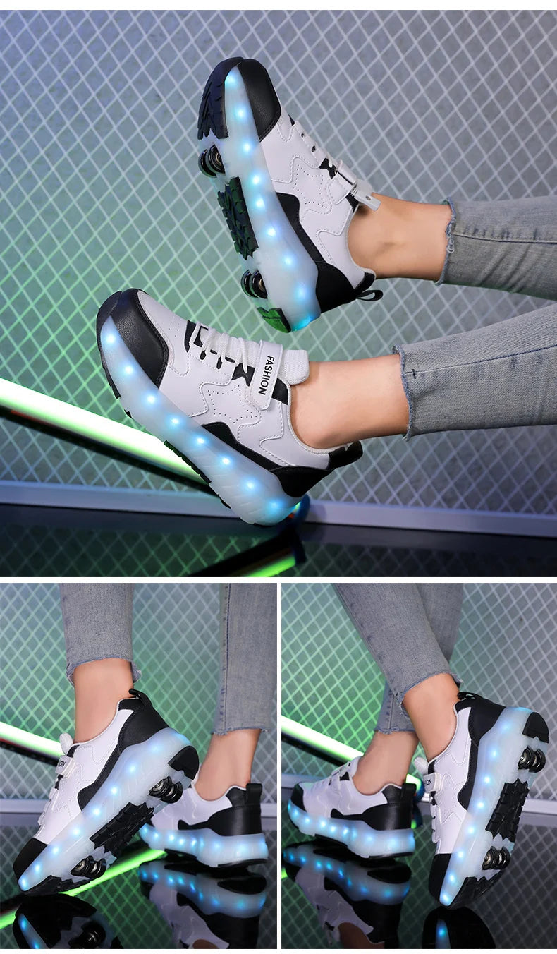 Kid Led Sneakers USB Charging Luminous Shoes Outdoor