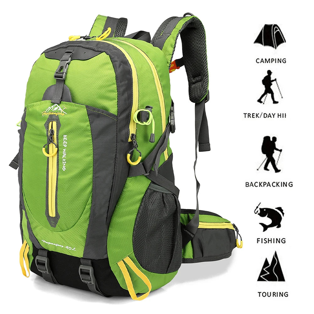 40L Water Resistant Travel Backpack Camping Hiking Laptop