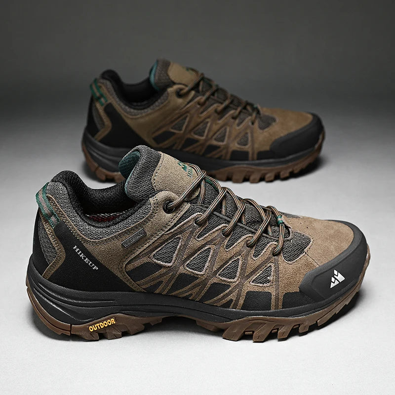 HIKEUP New Arrival Mens Hiking Shoes Breathable Lace