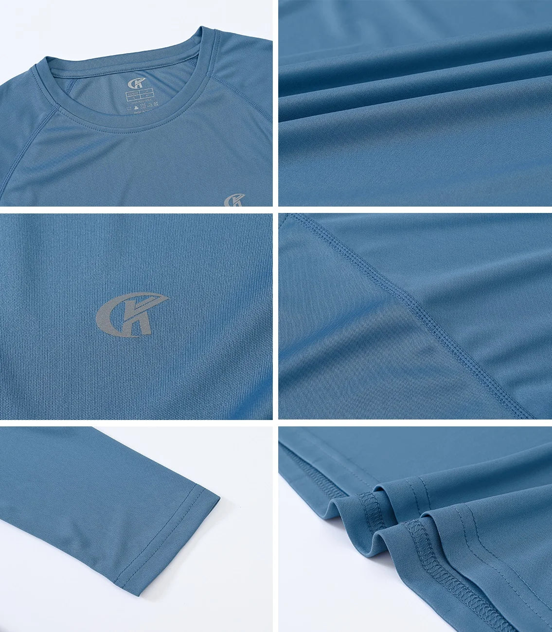 Men UPF 50+ Long Sleeve T-Shirt, Rash Guard