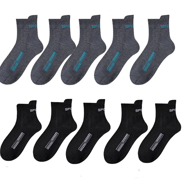 10/20Pairs High Quality Men's Socks Casual Breathable Cotton