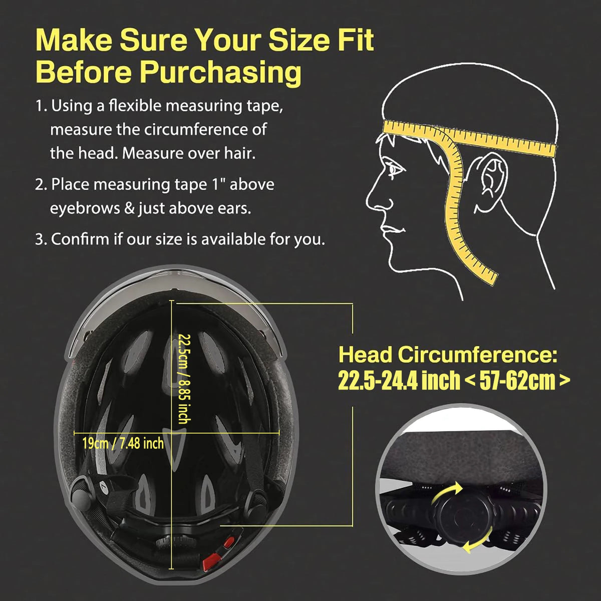 Lightweight Cycling Helmet with Goggles, image 3 of 18