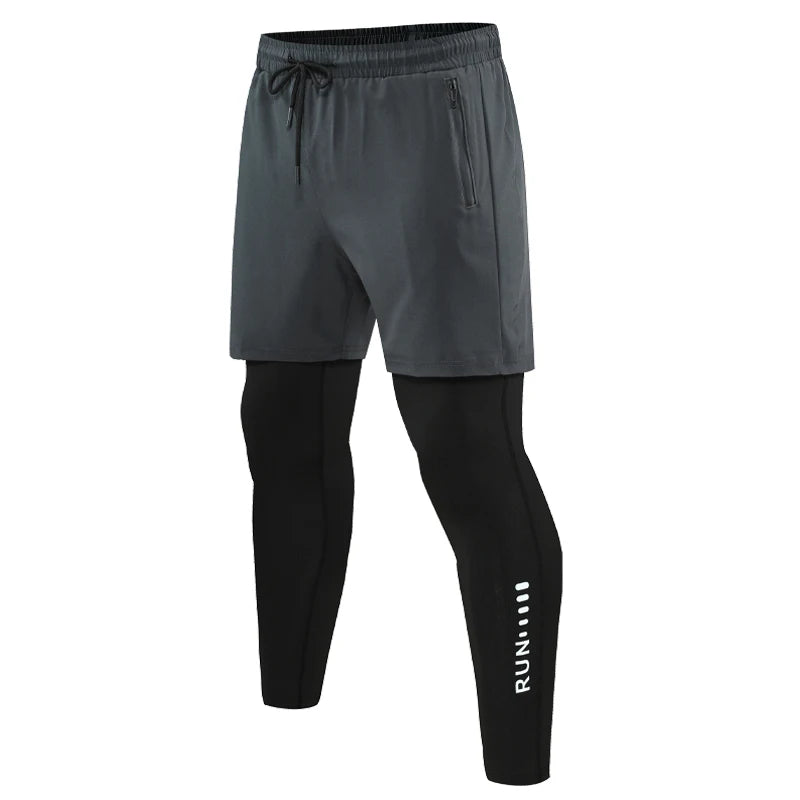 Men Run Trouser 2 1 Double Layer Pant