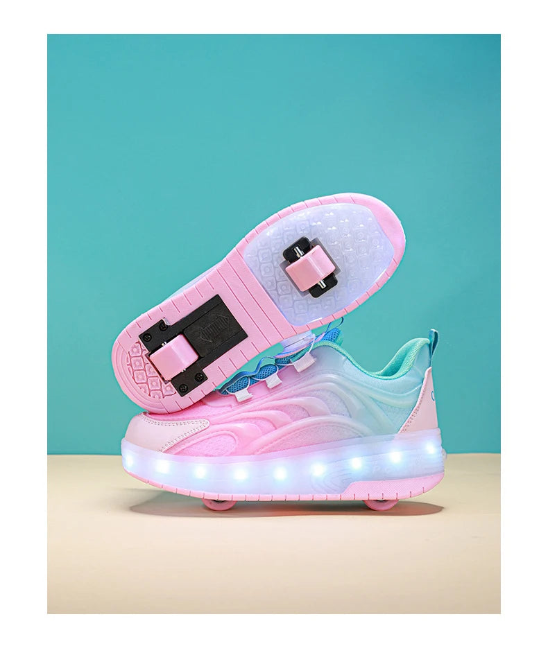 Kids' Light-Up Two-Wheel Roller Shoes