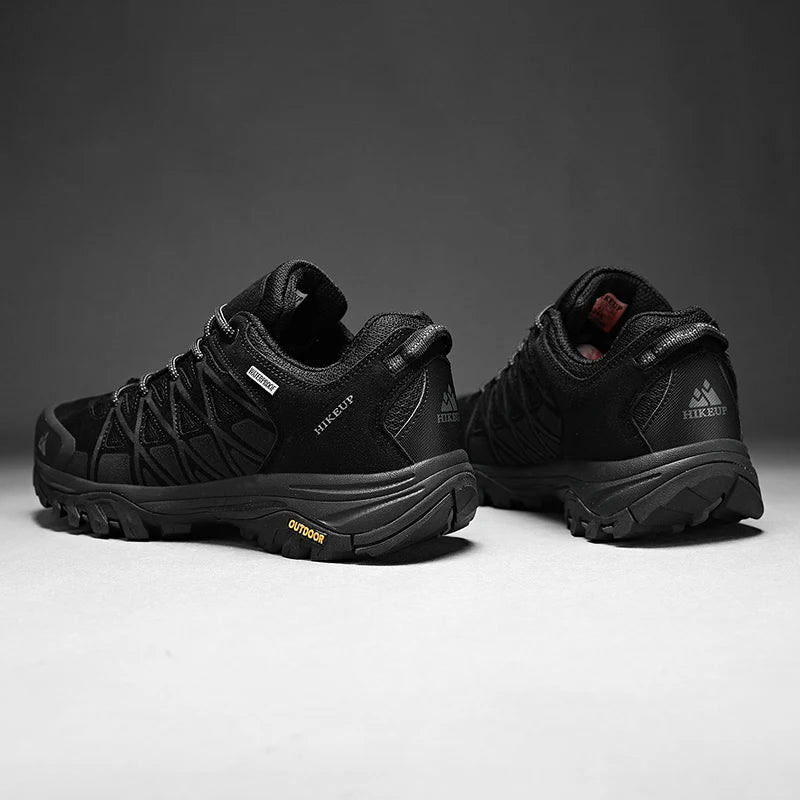 HIKEUP New Arrival Mens Hiking Shoes Breathable Lace