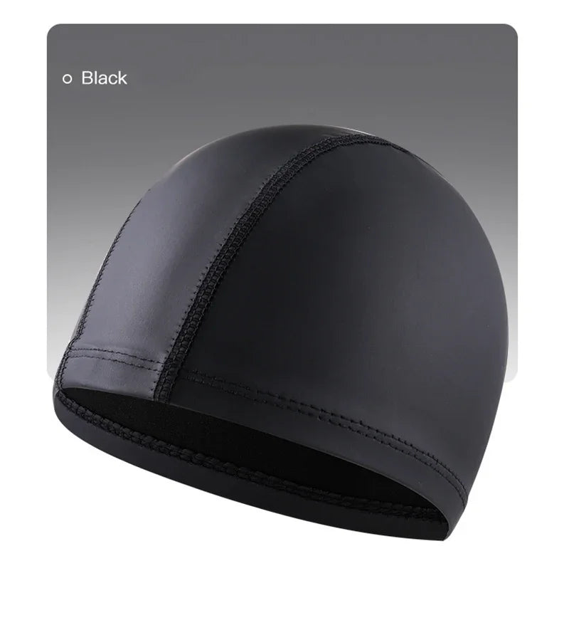 PU Coated Swimming Cap Unisex Comfortable Summer Swimming