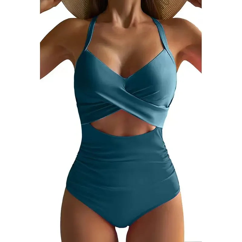 Women's Cross-Back One-Piece Swimsuit, image 18 of 33