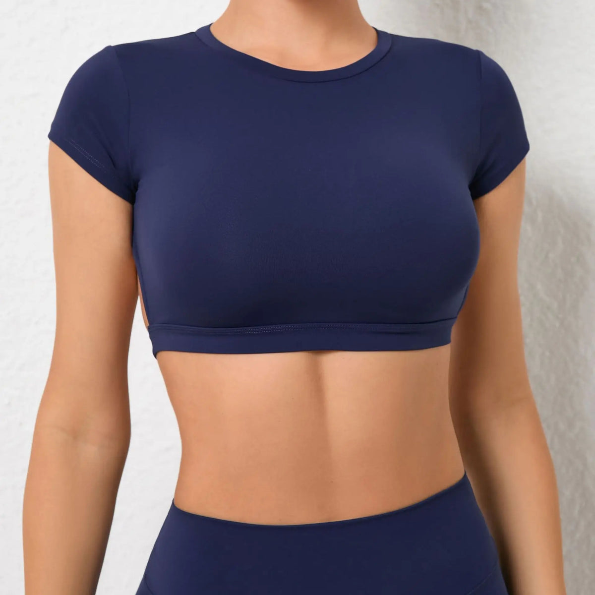 Women's Breathable Short-Sleeve Gym Crop Top, image 21 of 47