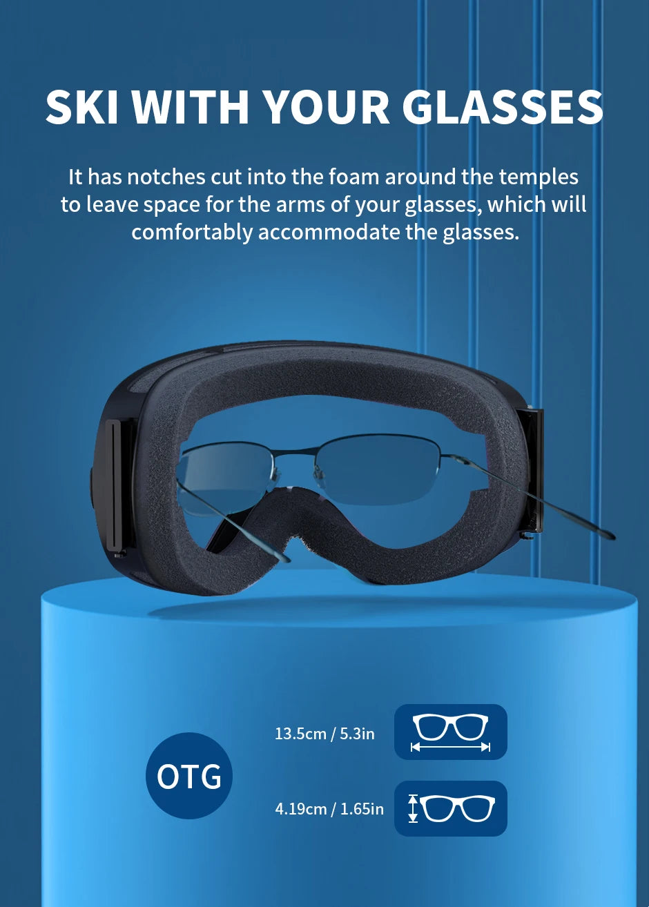 NATFIRE Unisex Anti-Fog Ski Goggles