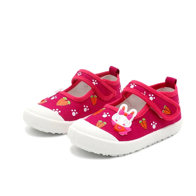 Girls' Soft Canvas Sports Shoes, EU 21-30