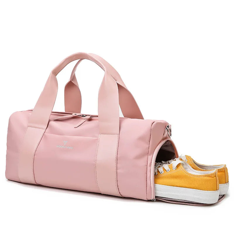 Women's Gym Bag with Separate Shoe Compartment