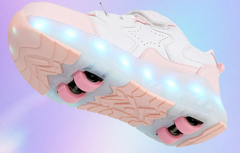 Kids' USB-Charging LED Light-Up Roller Shoes, image 11 of 20