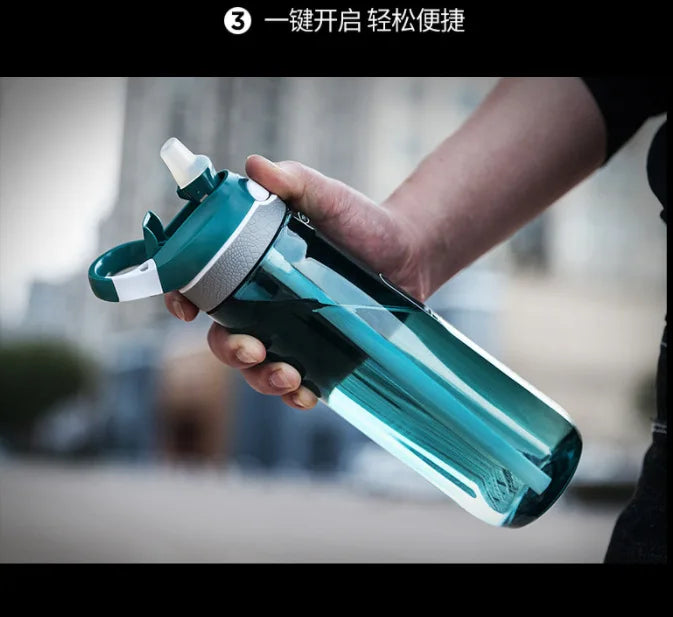 750ml/1000ml Tritan Material Water Bottle Straw Eco-Friendly Durable