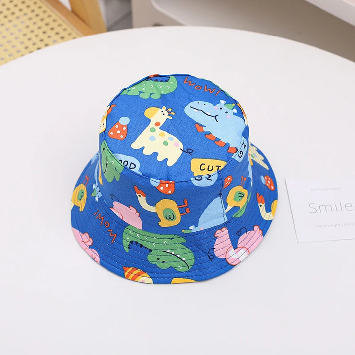 Kids' Cartoon Print Bucket Sun Hat, Ages 1-7