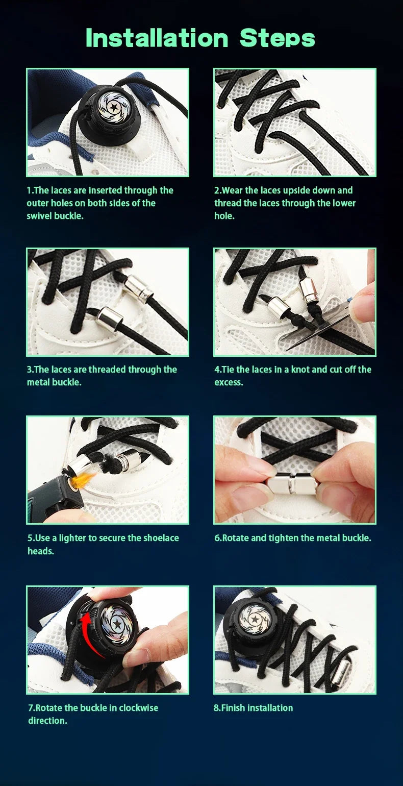 Upgrade Easy Installation Automatic Shoe Laces Without Ties