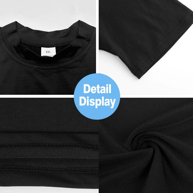 Plain Compression T Shirts Mens Summer Running T-shirts