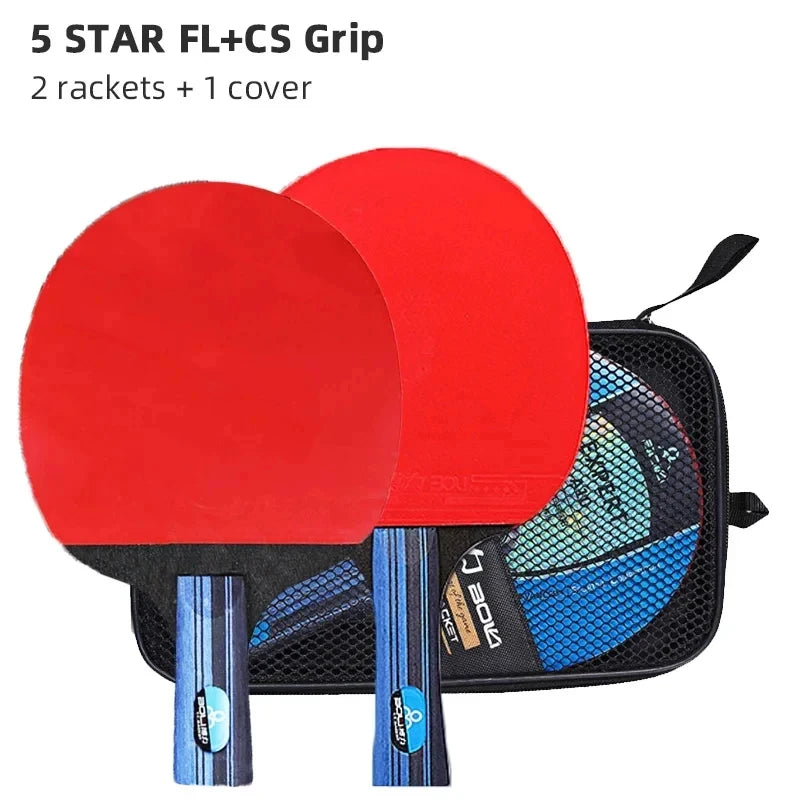 Table Tennis Bats, Set of 2 with Carry Bag