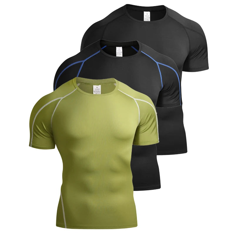 Summer Men Running T Shirt Sportswear Male Elastic