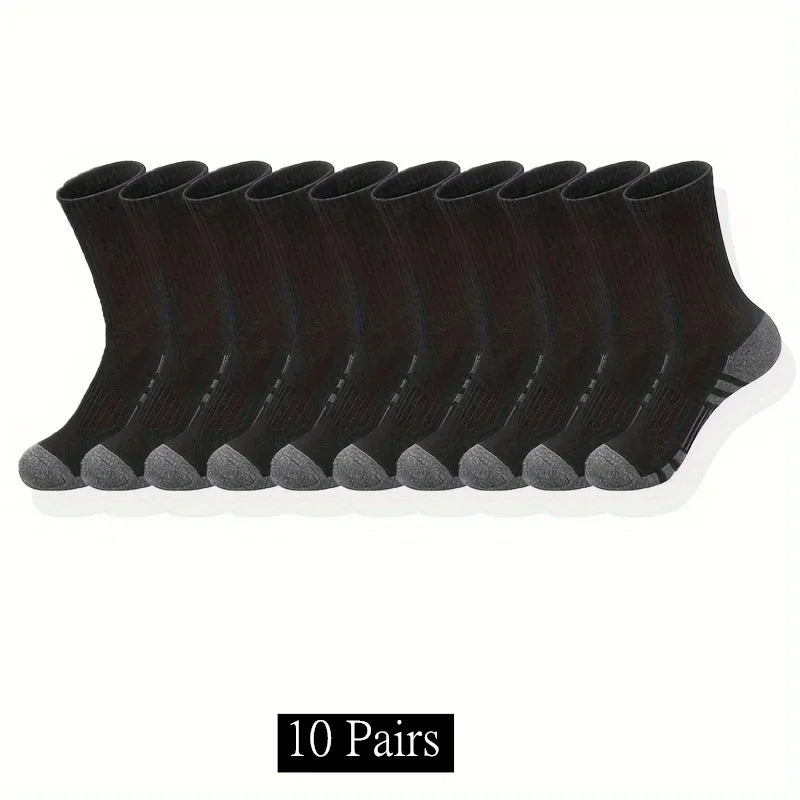 10/20/30 Pairs Men's Classic Crew Socks Unisex Sports