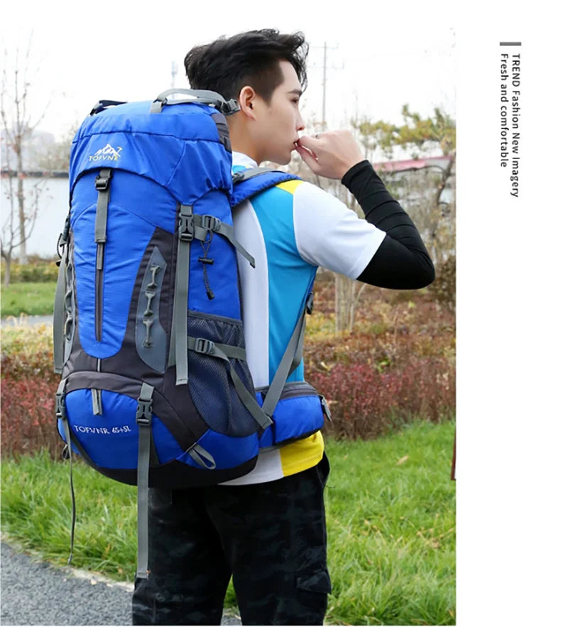 70L Camping Backpack Men's Travel Bag Climbing Rucksack