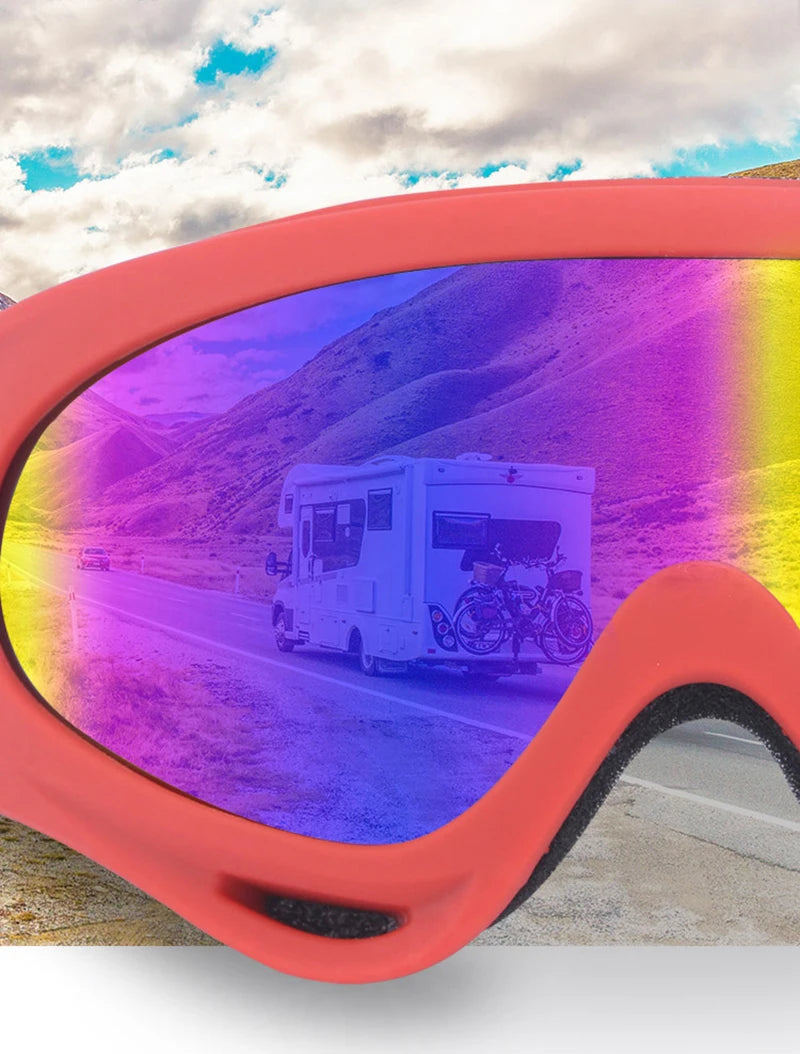 Skiing Goggles Cycling Motorcycle Windproof Goggles Anti-fog UV400