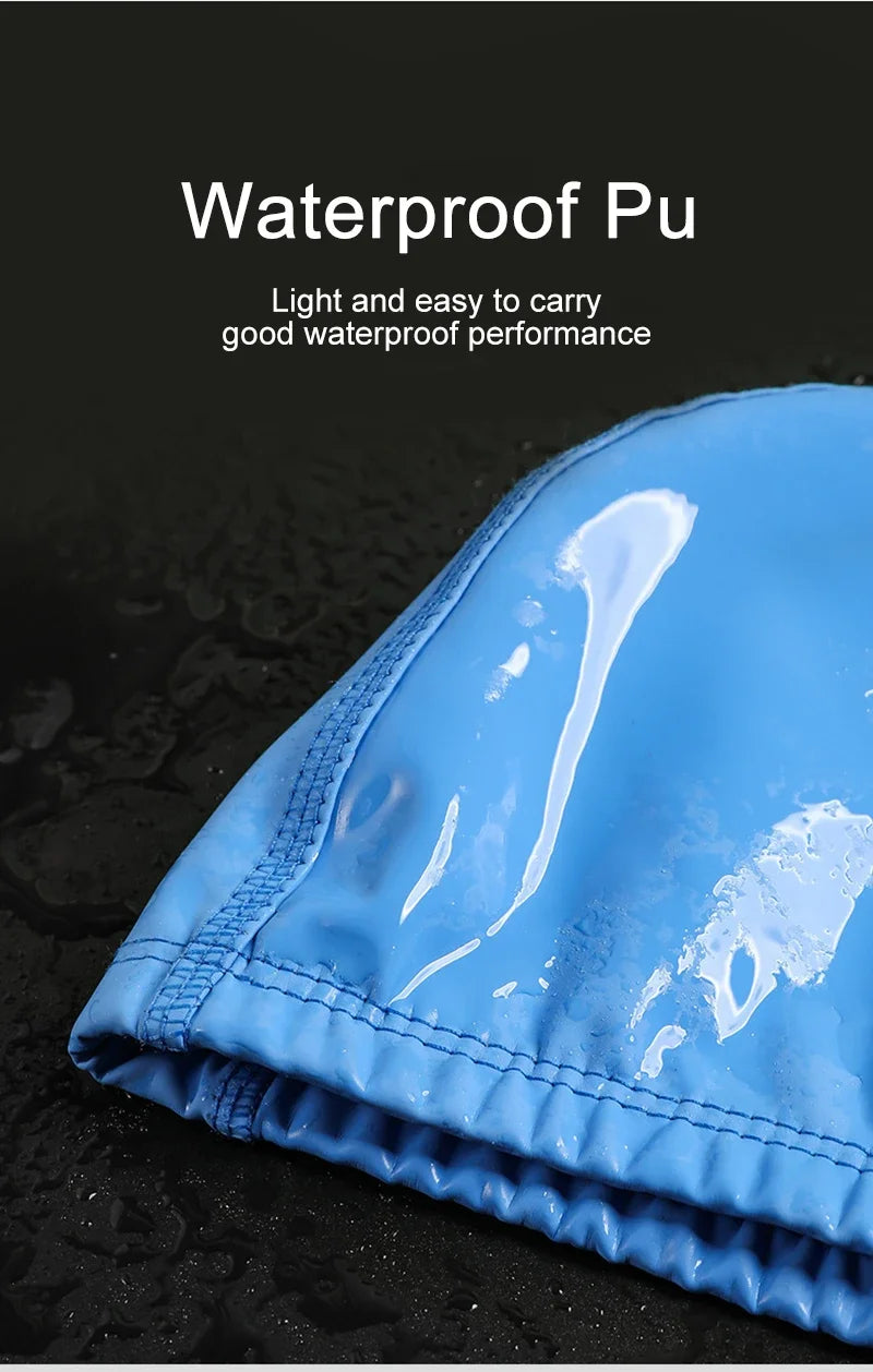 PU Coated Swimming Cap Unisex Comfortable Summer Swimming