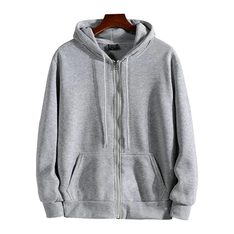 Zipper Hoodies Autumn Winter Men's New Long Sleeve