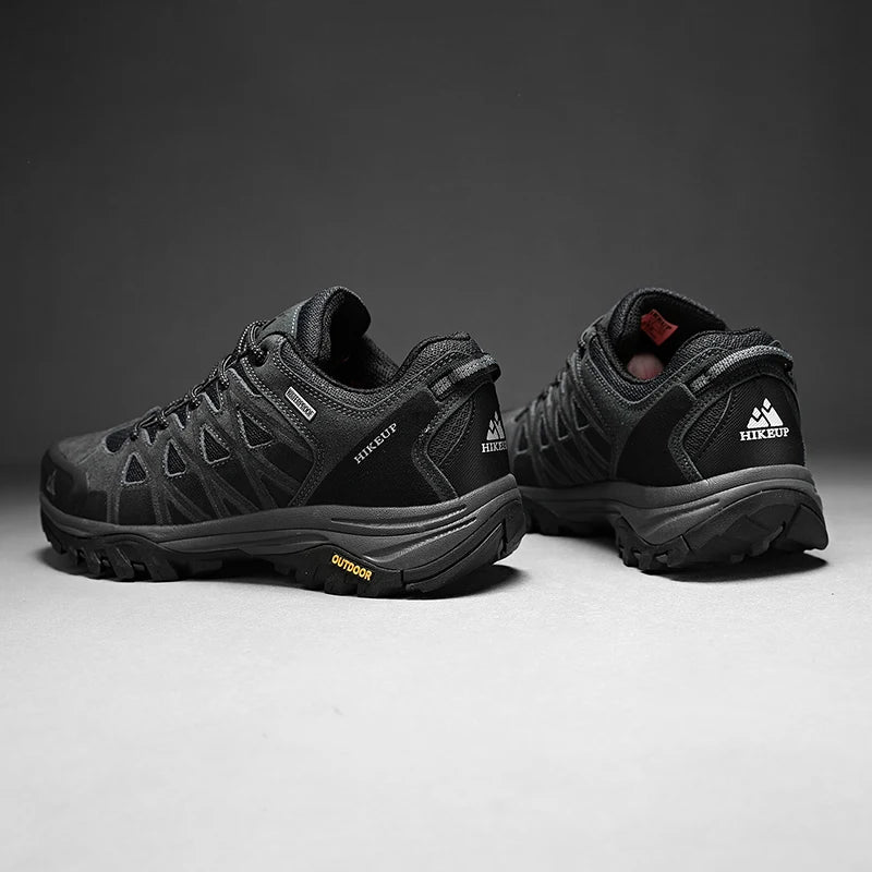 HIKEUP Men's Breathable Lace-Up Hiking Shoes