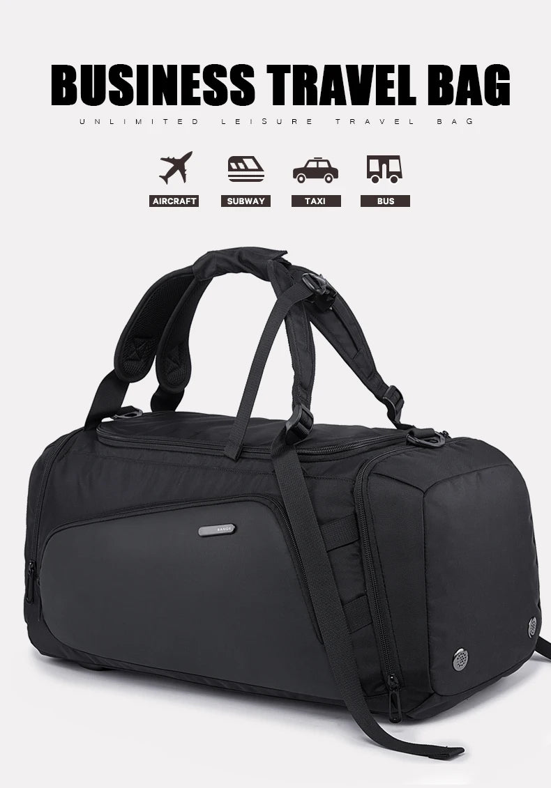 BANGE Men's Large Multi-Compartment Gym Bag