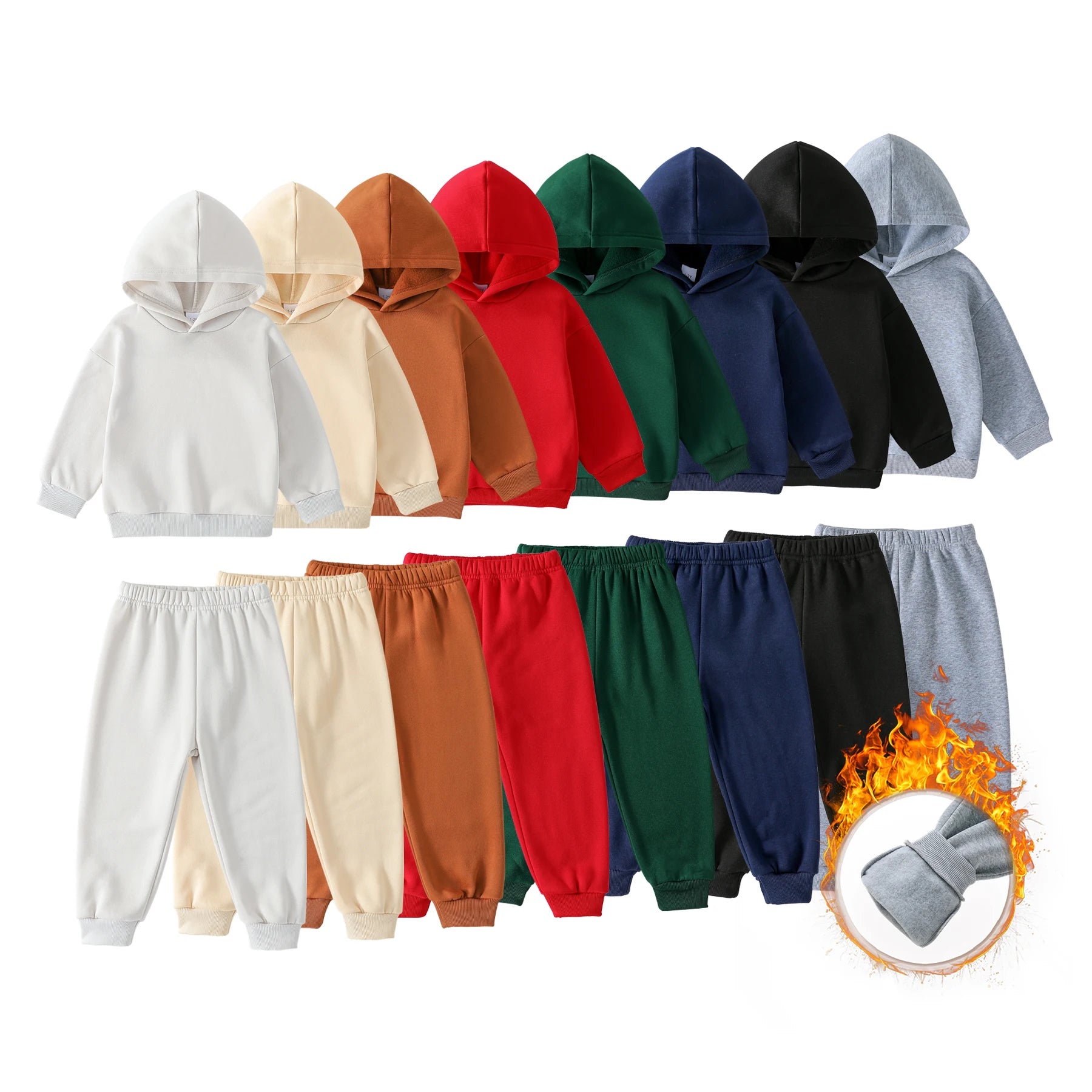 Kids Fashion 2pcs Pullover Hoodie+Pants Suits 1-8Y Years